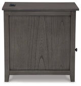 Treytown Gray Chairside End Table - Ella Furniture