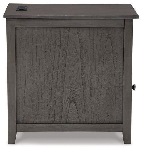 Treytown Gray Chairside End Table - Ella Furniture