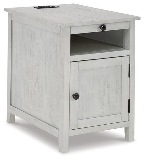 Treytown Antique White Chairside End Table - Ella Furniture