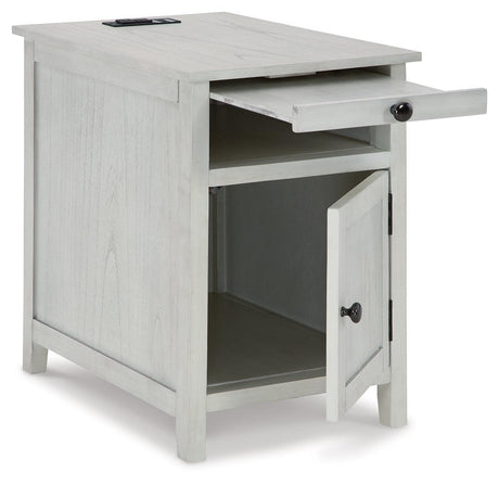 Treytown Antique White Chairside End Table - Ella Furniture