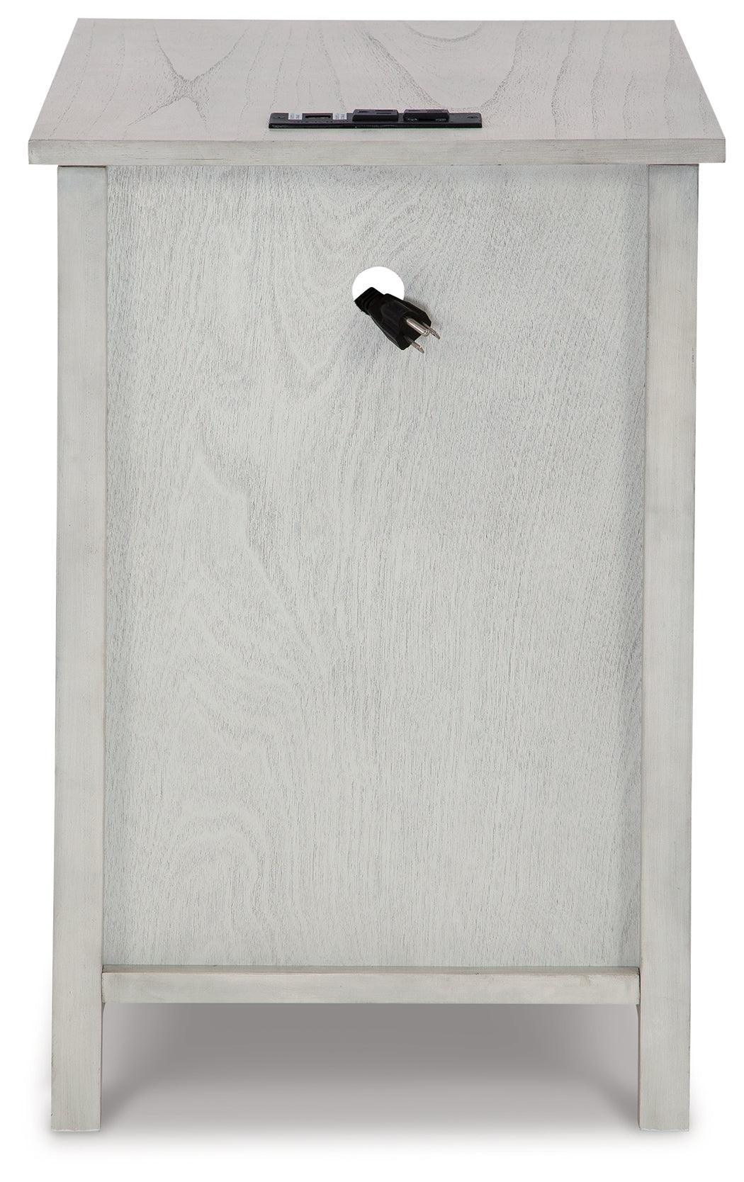 Treytown Antique White Chairside End Table - Ella Furniture