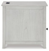 Treytown Antique White Chairside End Table - Ella Furniture
