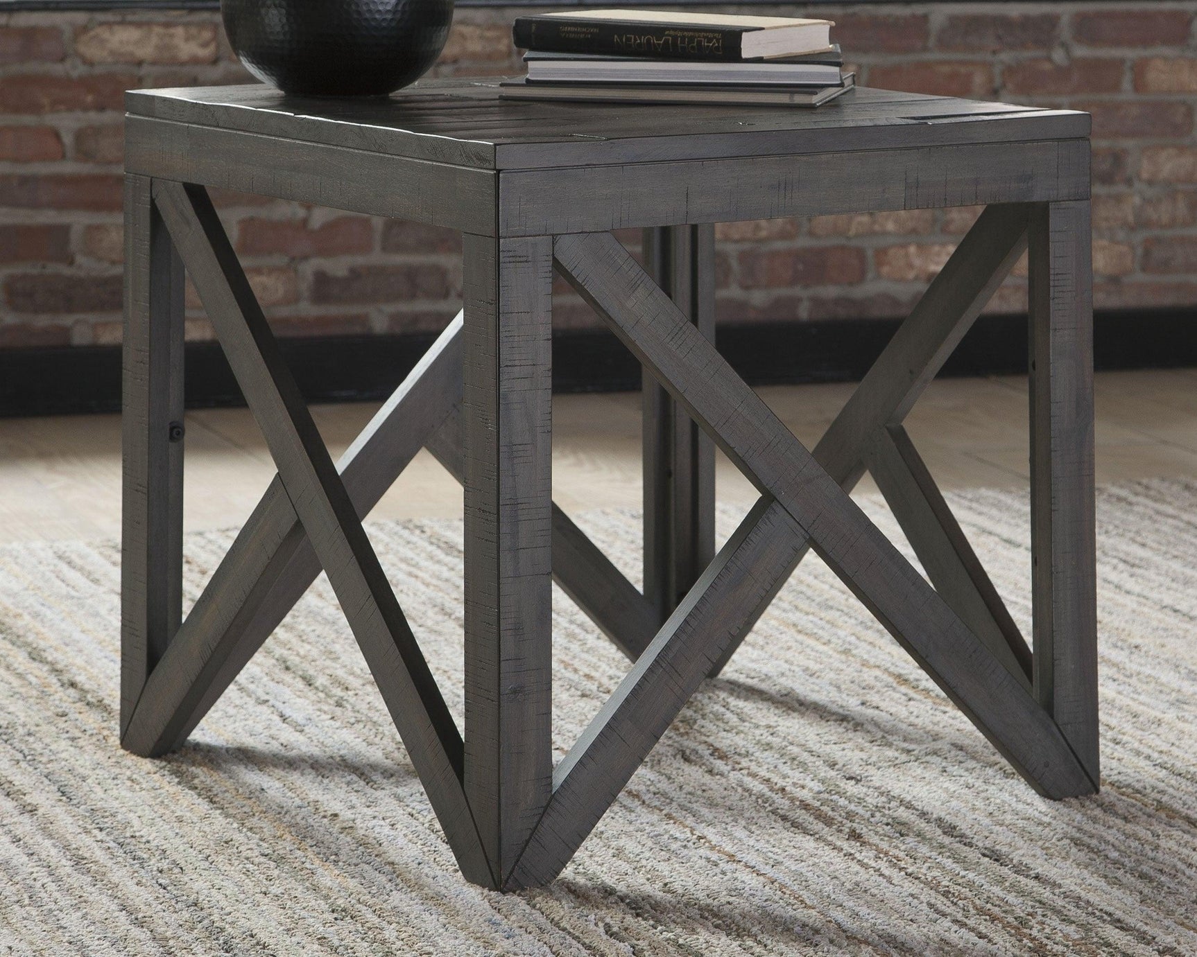 Haroflyn Gray End Table - Ella Furniture