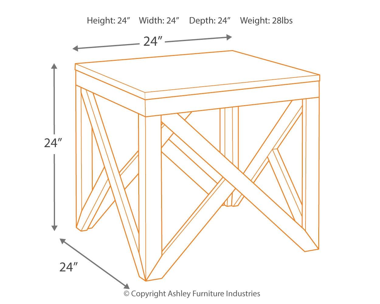 Haroflyn Gray End Table - Ella Furniture