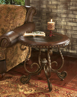 Rafferty Dark Brown End Table - Ella Furniture