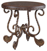 Rafferty Dark Brown End Table - Ella Furniture