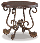 Rafferty Dark Brown End Table - Ella Furniture