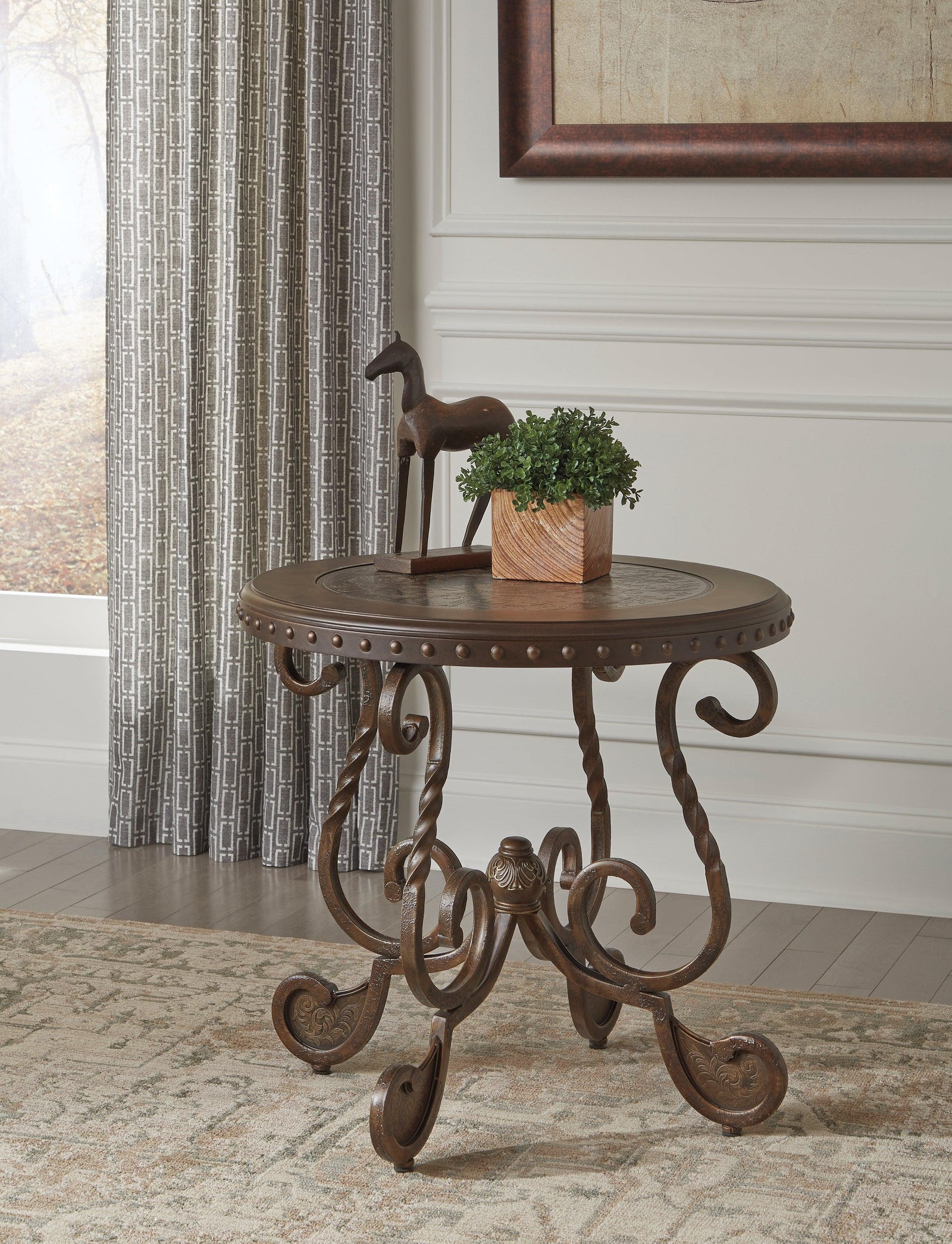 Rafferty Dark Brown 2 End Tables - Ella Furniture