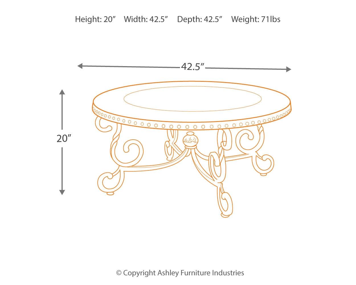 Rafferty Dark Brown Coffee Table - Ella Furniture