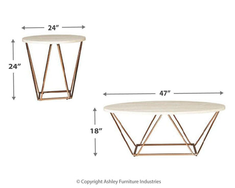 Tarica Two-tone Table (Set Of 3) - Ella Furniture