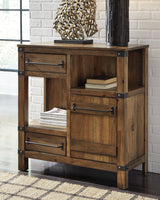 Roybeck Light Brown/bronze Accent Cabinet - Ella Furniture