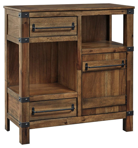 Roybeck Light Brown/bronze Accent Cabinet - Ella Furniture