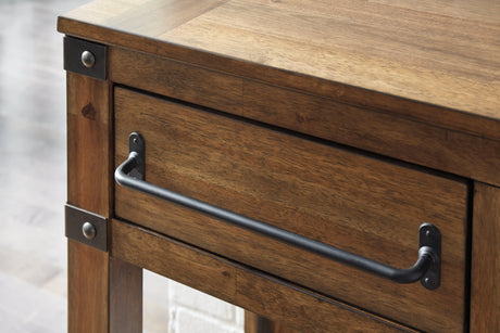 Roybeck Light Brown/bronze Accent Cabinet - Ella Furniture