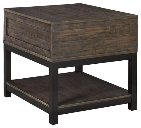 Johurst Grayish Brown End Table - Ella Furniture