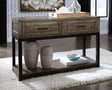 Johurst Grayish Brown Sofa/console Table - Ella Furniture