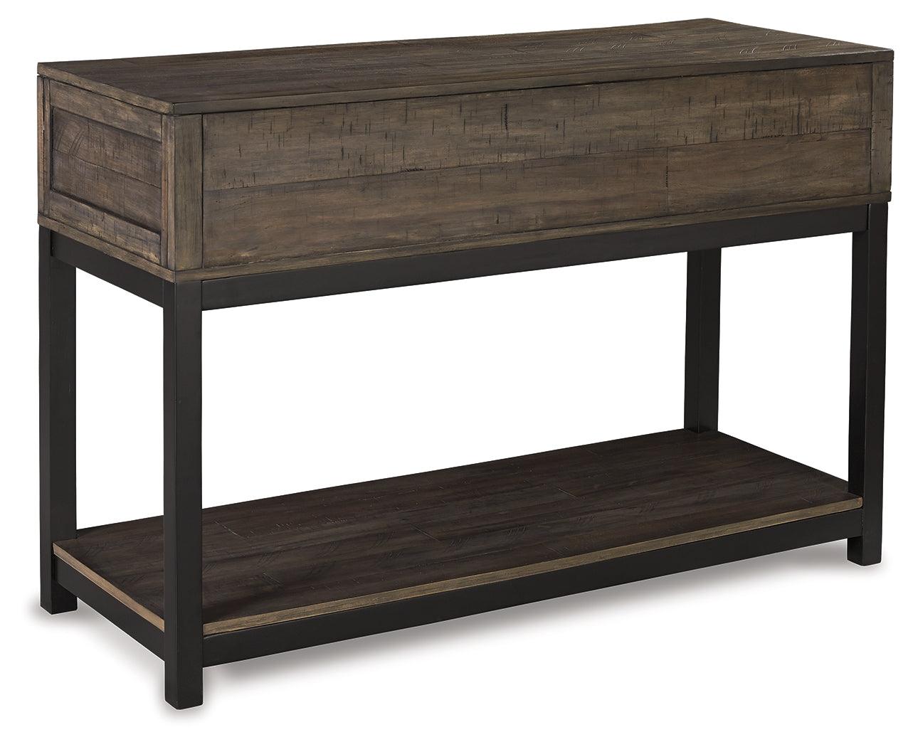 Johurst Grayish Brown Sofa/console Table - Ella Furniture