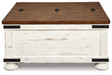 Wystfield White/Brown Coffee Table - Ella Furniture