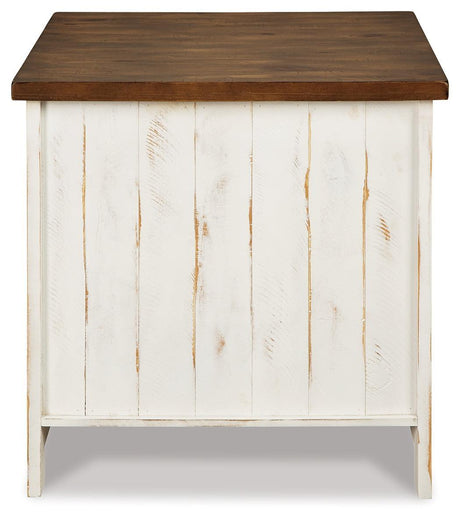 Wystfield White/Brown End Table - Ella Furniture