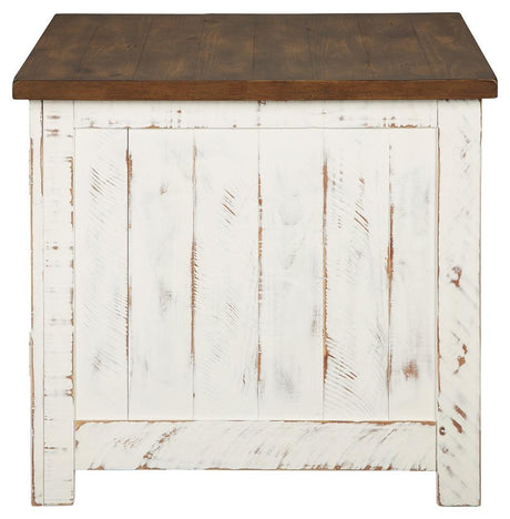 Wystfield White/Brown End Table - Ella Furniture