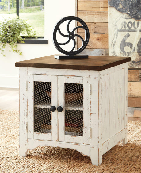 Wystfield White/Brown End Table - Ella Furniture