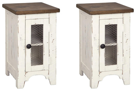 Wystfield White/Brown 2 End Tables - Ella Furniture