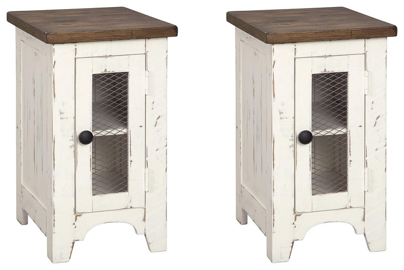 Wystfield White/Brown 2 End Tables
