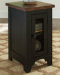 Valebeck Black/brown Chairside End Table - Ella Furniture