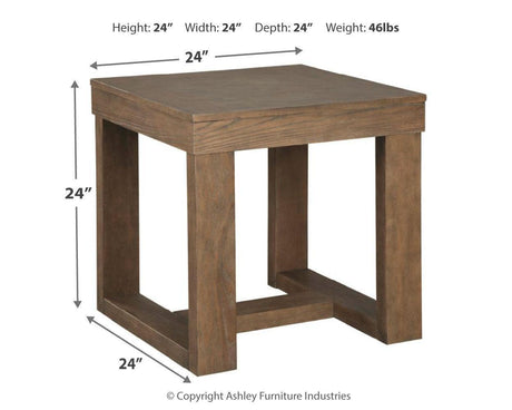 Cariton Gray End Table - Ella Furniture