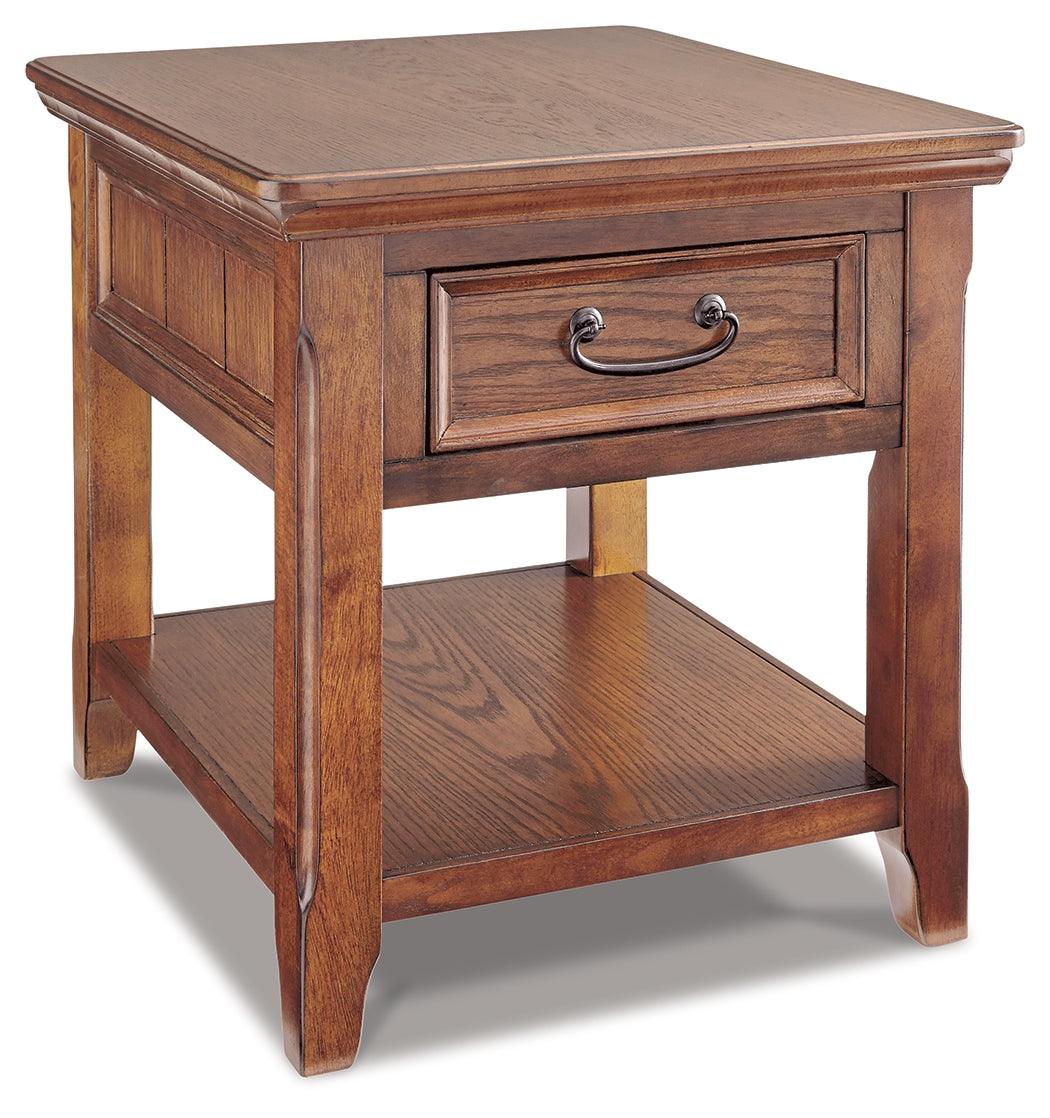 Woodboro Dark Brown End Table - Ella Furniture