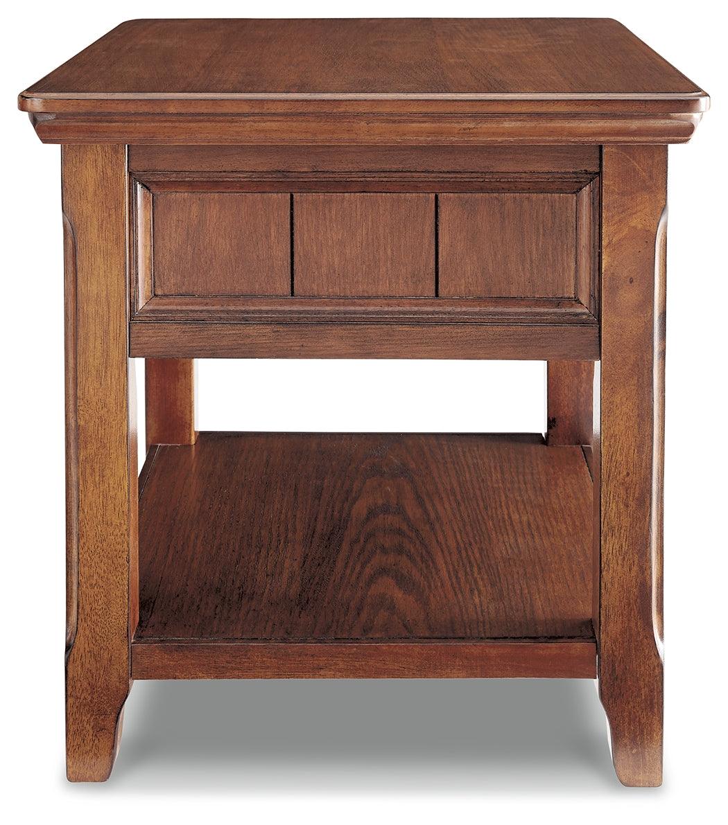 Woodboro Dark Brown End Table - Ella Furniture