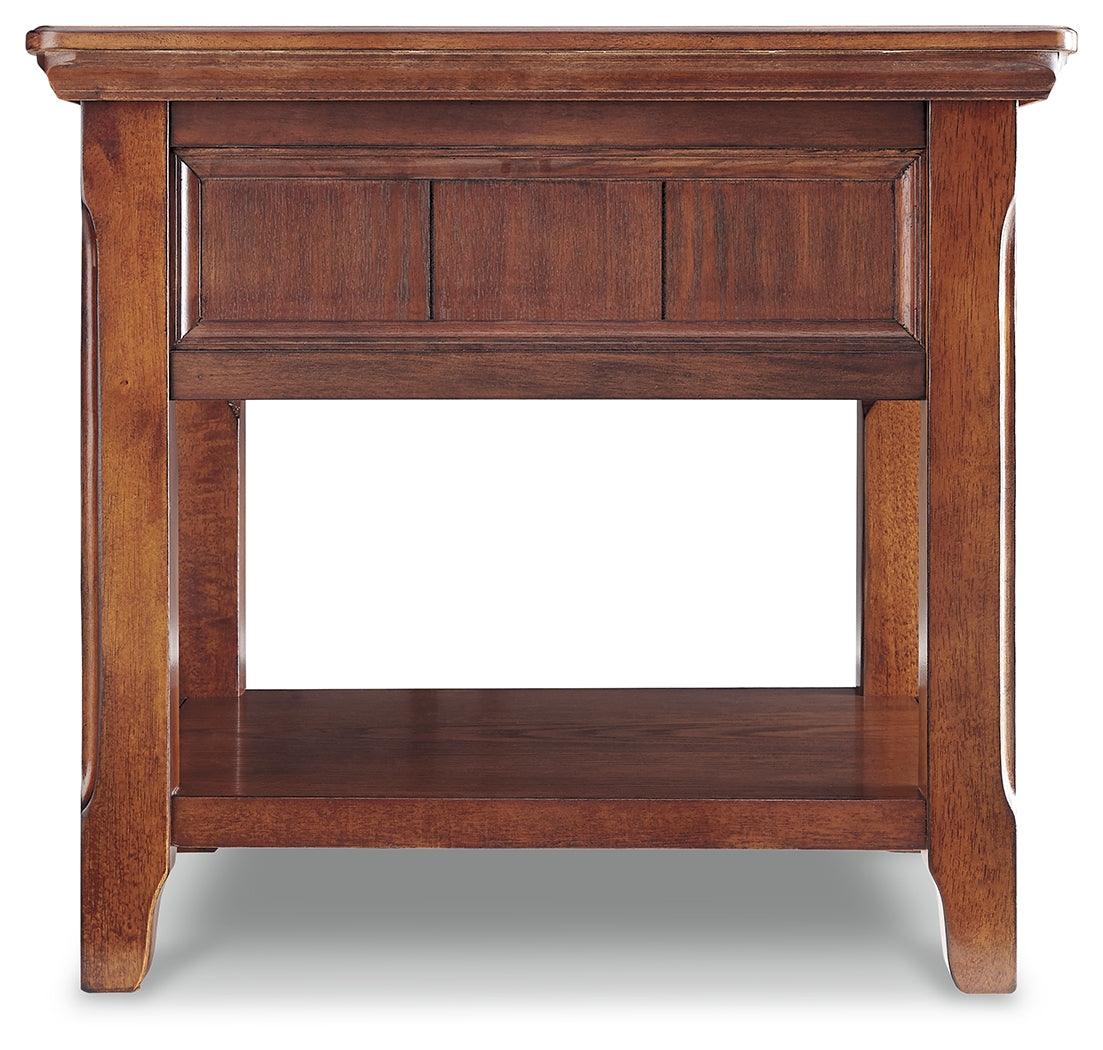 Woodboro Dark Brown End Table - Ella Furniture