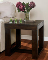 Watson Dark Brown End Table - Ella Furniture