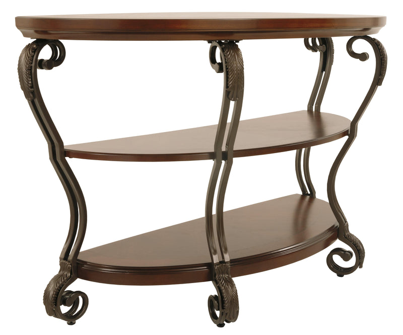 Nestor Medium Brown Sofa/console Table
