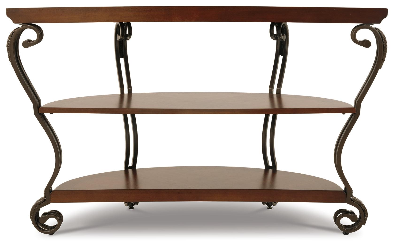 Nestor Medium Brown Sofa/console Table - Ella Furniture