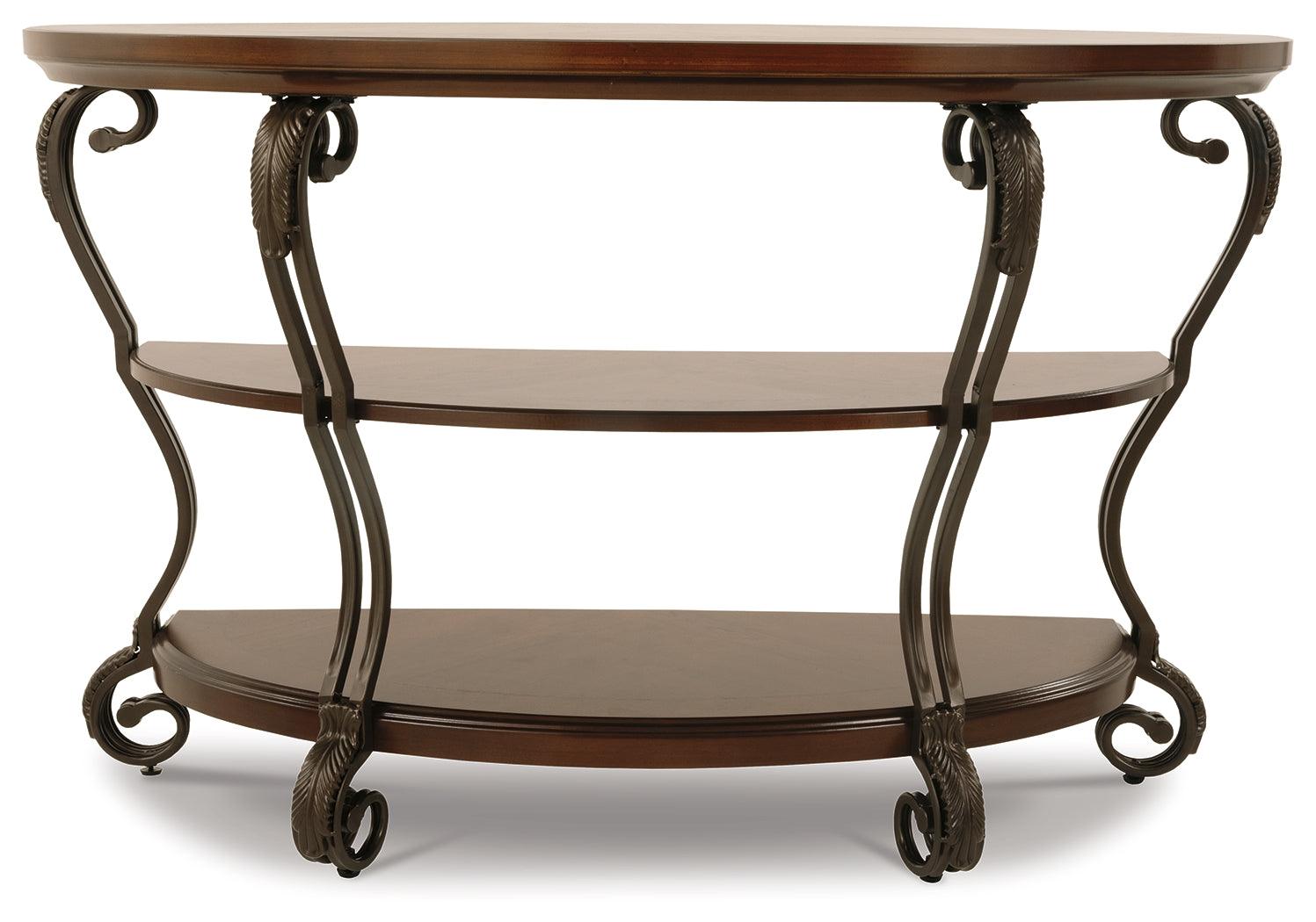 Nestor Medium Brown Sofa/console Table - Ella Furniture