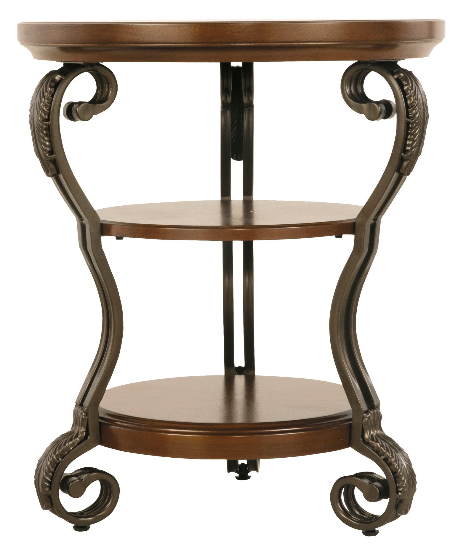 Nestor Medium Brown Chairside End Table - Ella Furniture