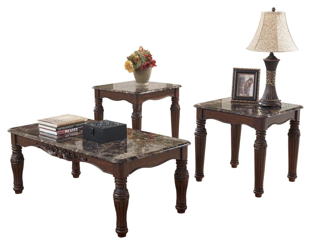 North Shore Dark Brown Table (Set Of 3) - Ella Furniture