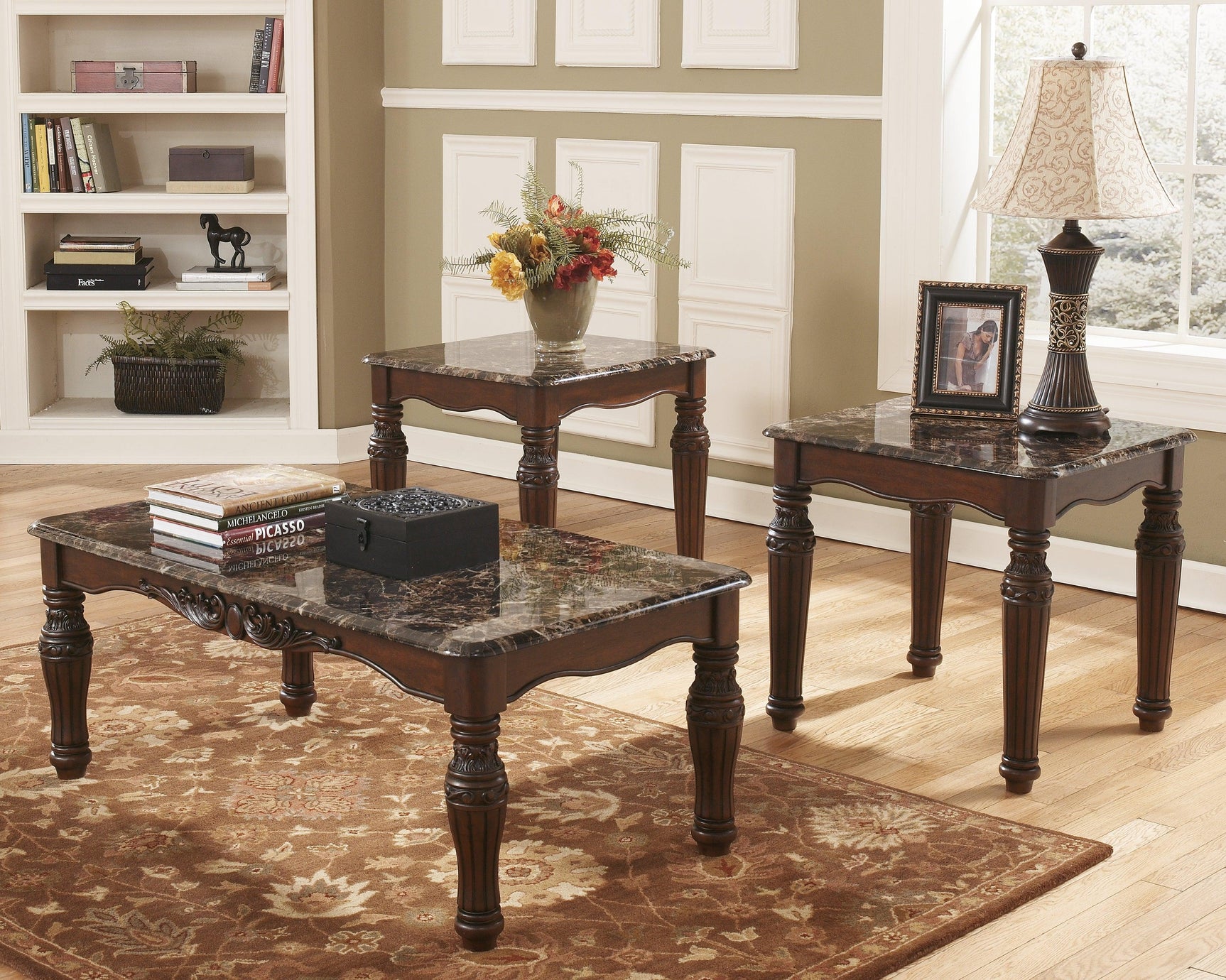 North Shore Dark Brown Table (Set Of 3) - Ella Furniture