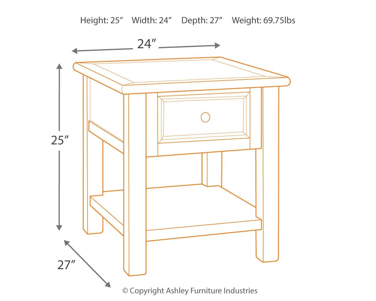 Bolanburg Two-tone End Table - Ella Furniture