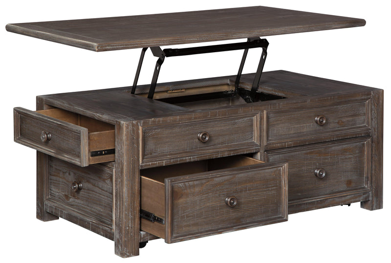 Wyndahl Rustic Brown Coffee Table With Lift Top - Ella Furniture