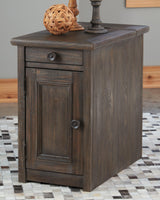 Wyndahl Rustic Brown Chairside End Table - Ella Furniture