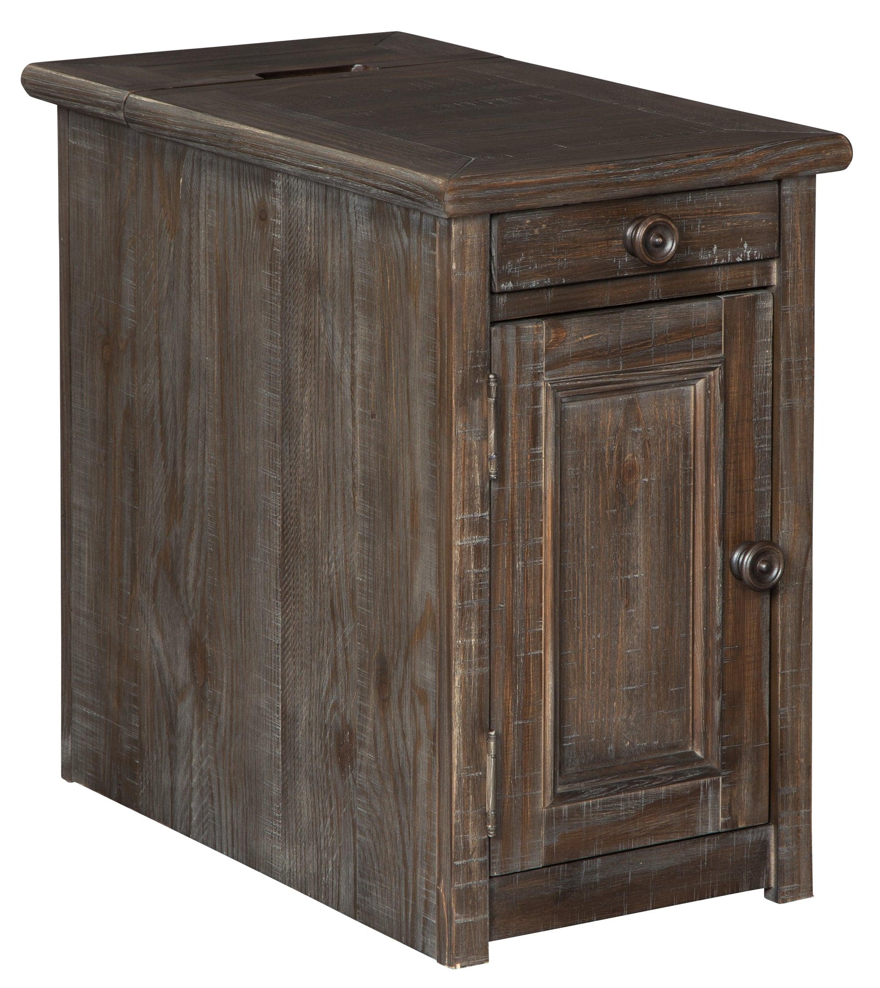 Wyndahl Rustic Brown Chairside End Table - Ella Furniture