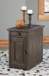 Wyndahl Rustic Brown Chairside End Table - Ella Furniture