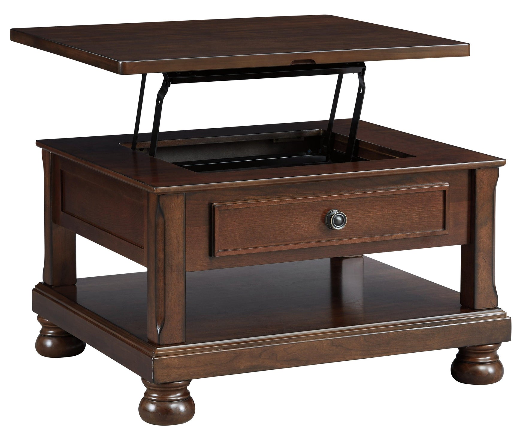 Porter Rustic Brown Coffee Table With Lift Top - Ella Furniture