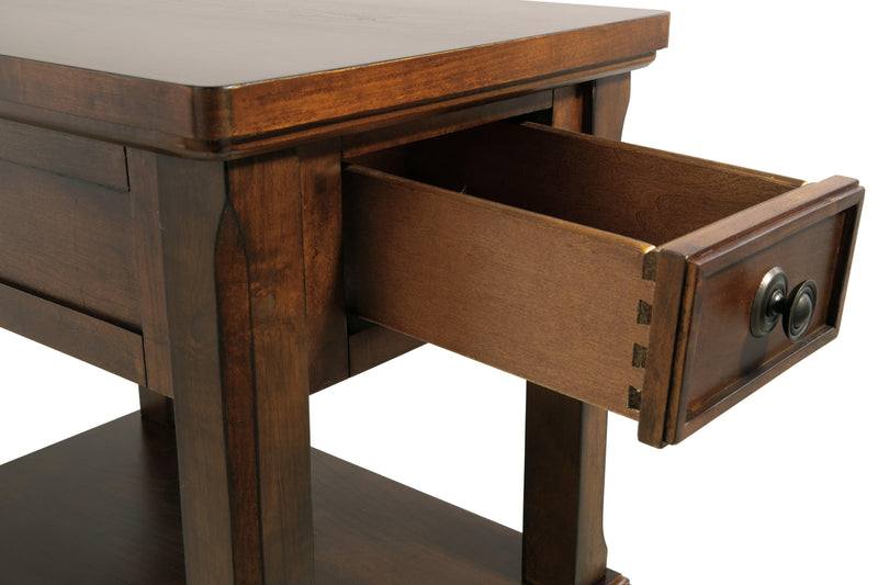 Porter Rustic Brown Chairside End Table - Ella Furniture