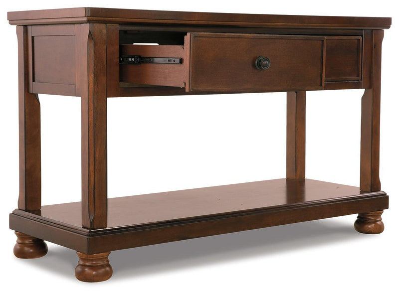 Porter Rustic Brown Sofa/console Table - Ella Furniture