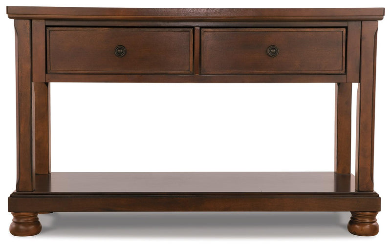 Porter Rustic Brown Sofa/console Table - Ella Furniture