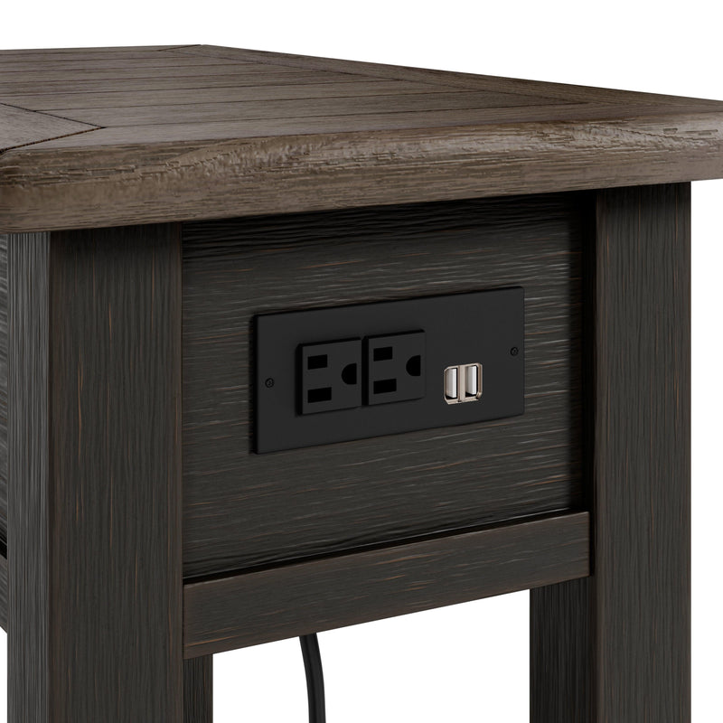 Tyler Creek Two-tone Chairside End Table - Ella Furniture