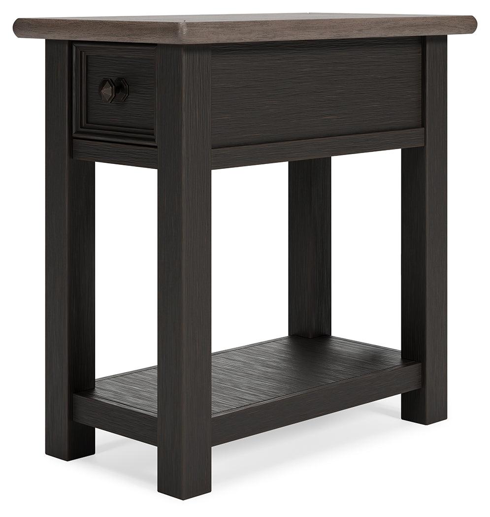 Tyler Creek Two-tone Chairside End Table - Ella Furniture