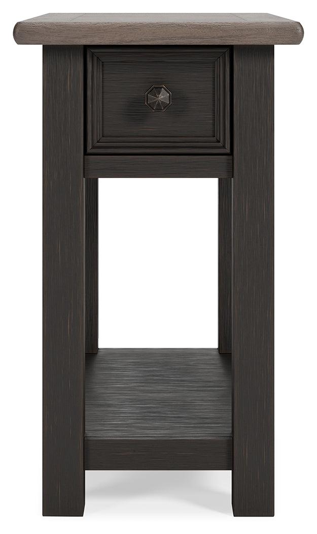 Tyler Creek Two-tone Chairside End Table - Ella Furniture